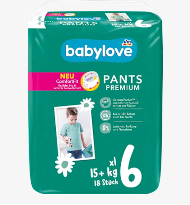 babylove パンツタイプおむつ サイズ6(XL 15kg+) 18枚