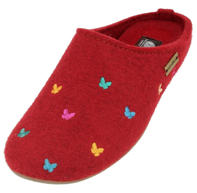 ハフリンガー(HAFLINGER) 高級スリッパ バタフライ柄