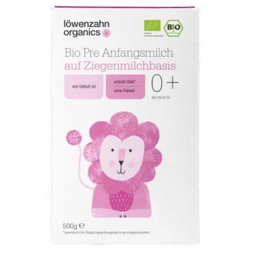 Lowenzahn Organics オーガニック ヤギ粉ミルク Pre 0ヶ月〜 500g x8個