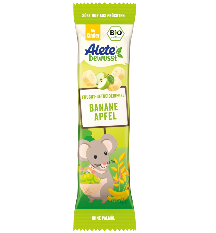 Alete 果物バー シリアル入り バナナ・リンゴ味 3歳から 25g