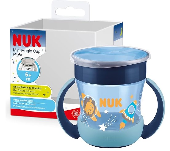 NUK ヌーク ミニマジックカップ グロー ブルー 6ヶ月から 160ml 1個