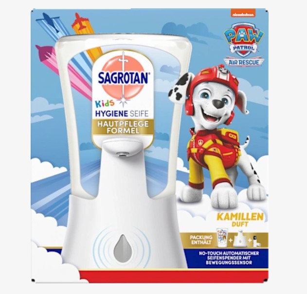 Sagrotan ノータッチ キッズ + カモミール詰め替えパック  自動ディスペンサー付き