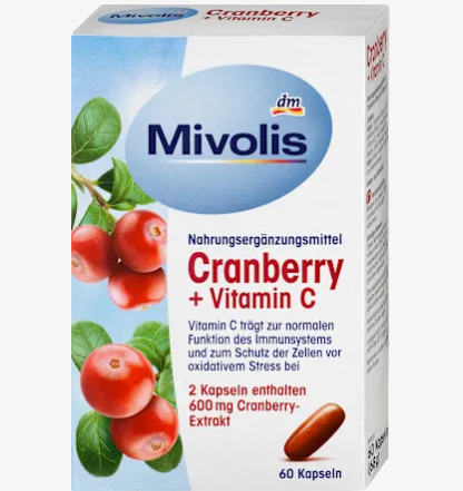 Mivolis クランベリーカプセル ビタミンC入り 60カプセル