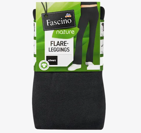 Fascino フレア レギンス 黒 S Gr. 38/40 1個