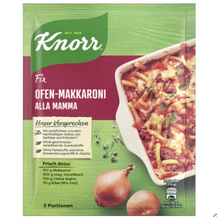 Knorr クノール フィックス マカロニオーブン焼き マンマ 48g