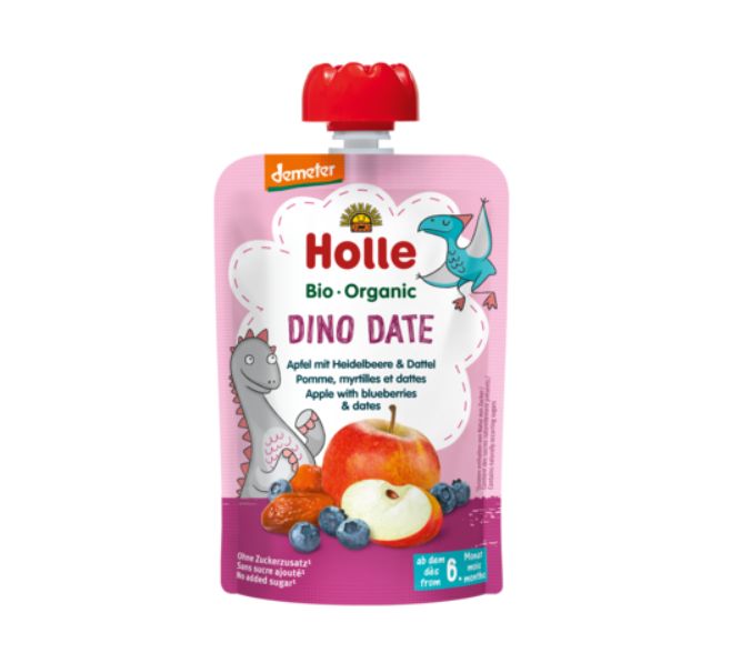 ホレ(Holle) リンゴ ピューレ (ブルーベリー&デーツ入り) 6か月から 100g × 4個