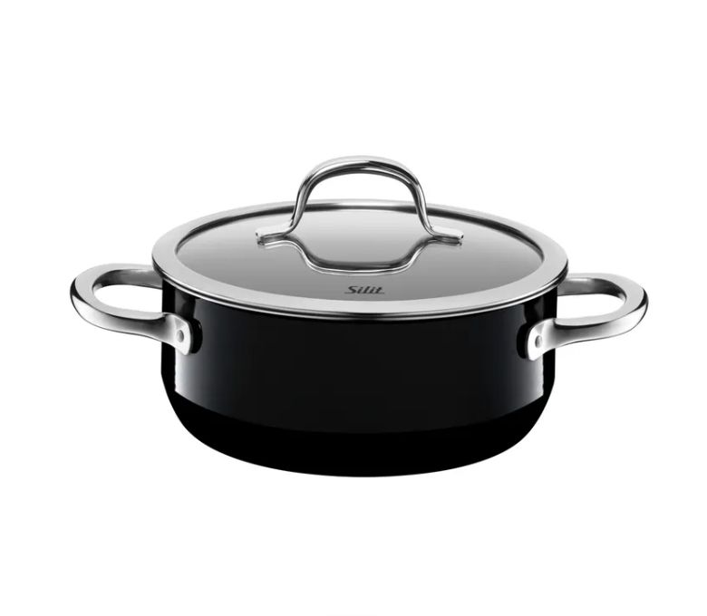 SILIT シリット シラルガン パッション ブレージングパン (蓋付き、20cm、ブラック)