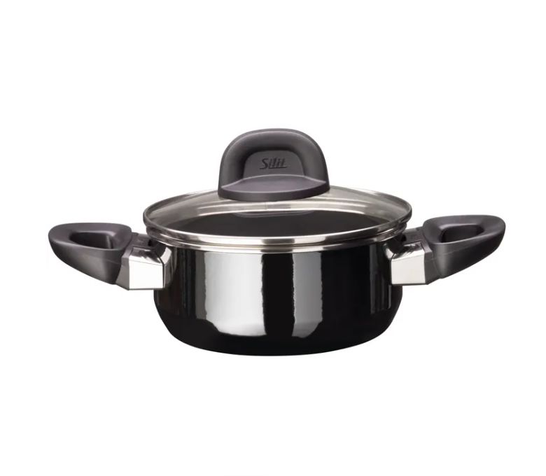 SILIT シリット シラルガン モデストライン ブレージングパン (蓋付き、16cm、ブラック)