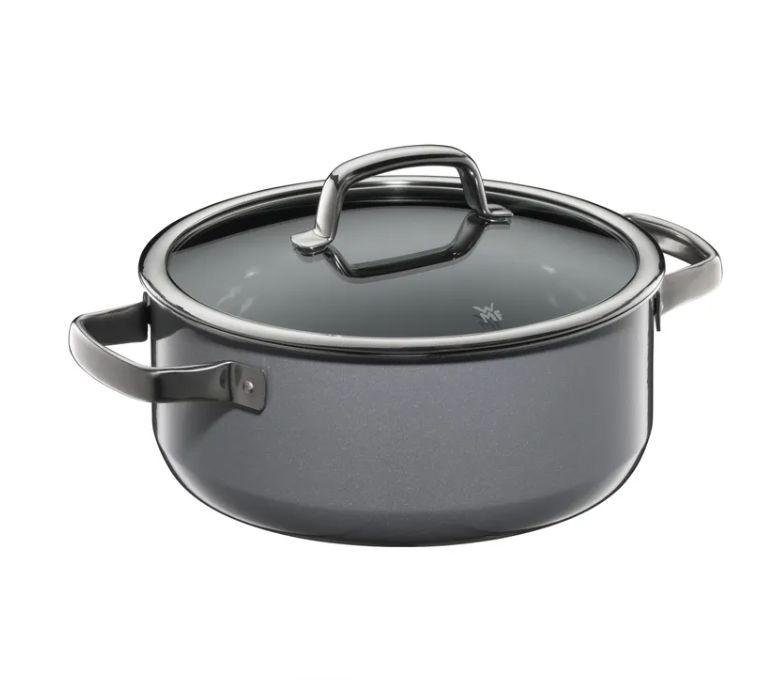 WMF フュージョンテック ミネラル ブレージングパン (蓋付き、24cm、プラチナ)