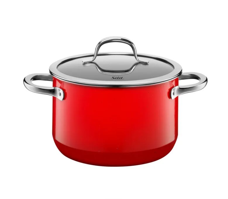 SILIT シリット シラルガン パッション スープポット (蓋付き、20cm、レッド)