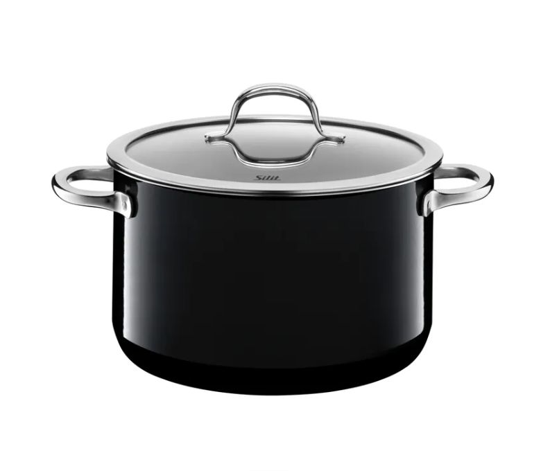 SILIT シリット シラルガン パッション スープポット (蓋付き、24cm、ブラック)