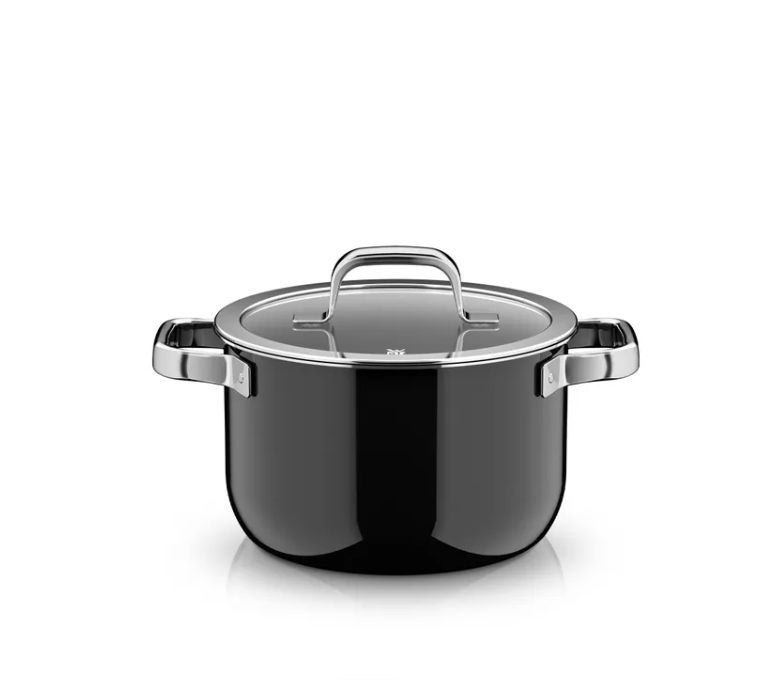 WMF フュージョンテック ミネラルプロ スープポット (蓋付き、20cm、ブラック)