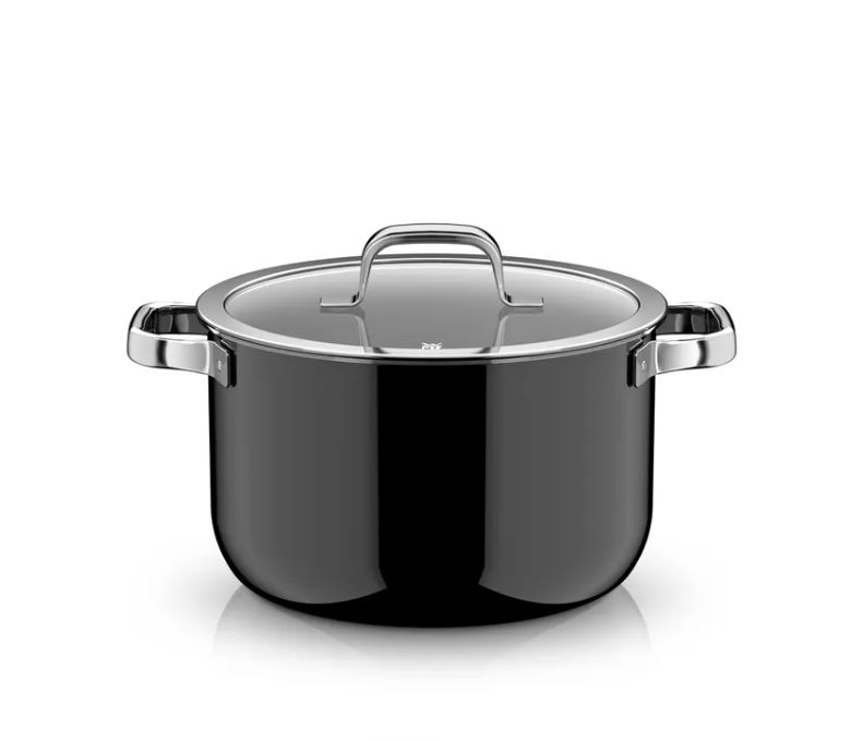 WMF フュージョンテック ミネラルプロ スープポット (蓋付き、24cm、ブラック)