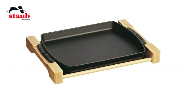 ストウブ(STAUB) サービングパン 木製ベース付きプレート 長方形