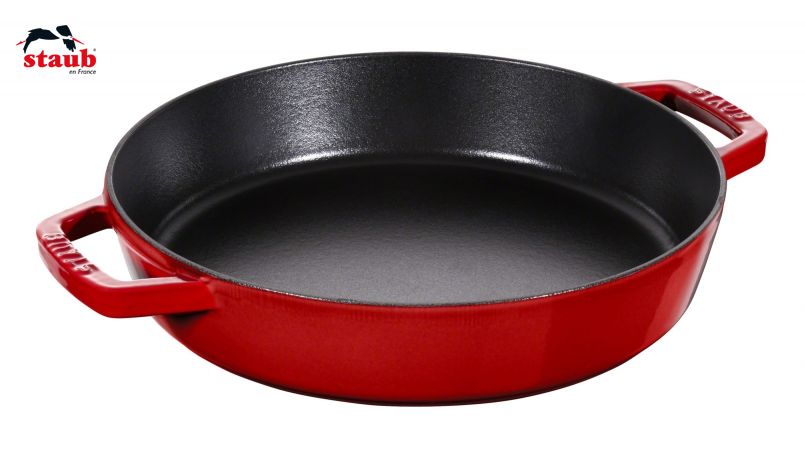 ストウブ(STAUB) フライパン 両手フライパン 26cm、チェリーレッド