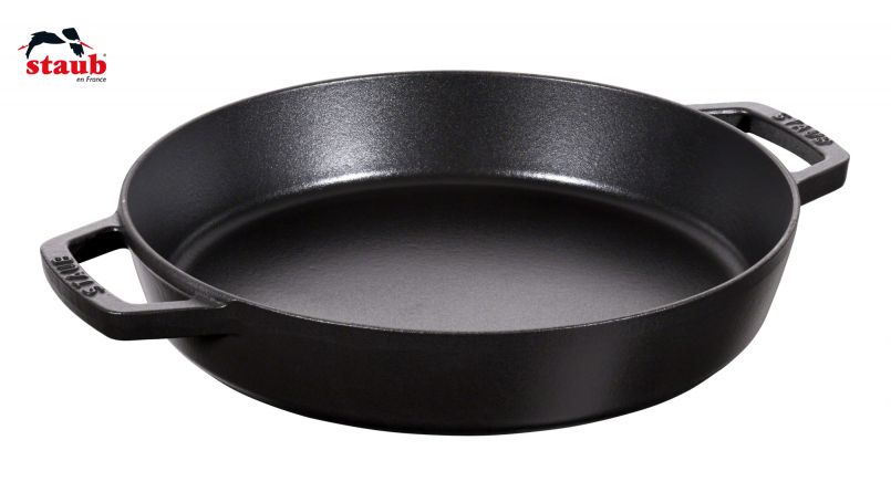 ストウブ(STAUB) フライパン 両手フライパン 34cm、ブラック