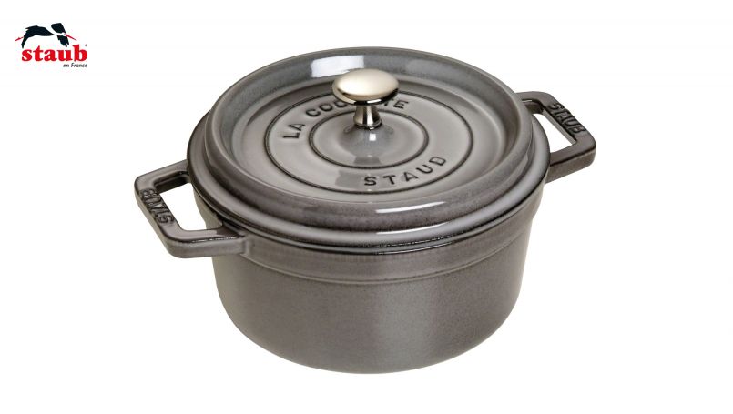 STAUB ココット ココット (ラウンド、20 CM、グラファイトグレー) 1個