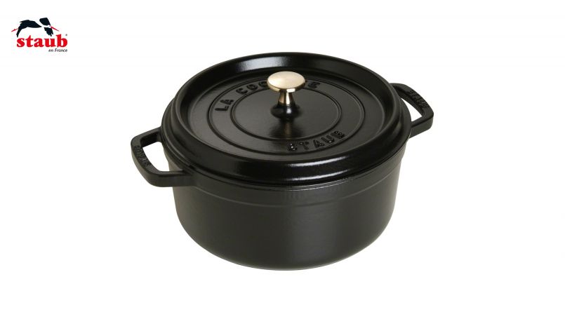 STAUB ココット ココット (ラウンド、24 CM、ブラック) 1個