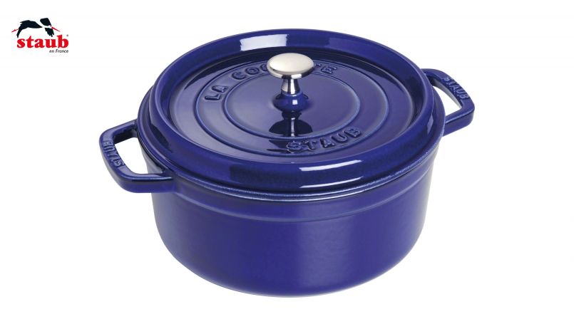 STAUB ココット ココット (ラウンド、26 CM、ダークブルー) 1個