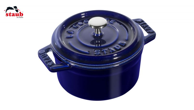 STAUB ココット ミニココット (ラウンド、ダークブルー) 1個
