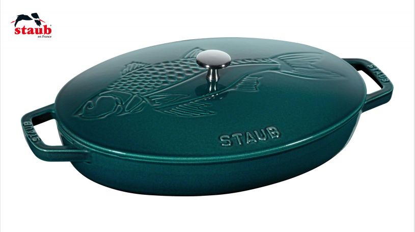 STAUB プレート フィッシュデコレーション付オーブンデッシュ 1個