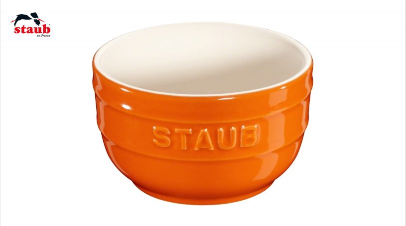 STAUB サービング ラムカン (ラウンド、オレンジ) 1個