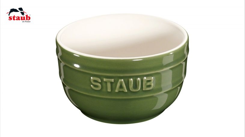 STAUB サービング ラムカン (ラウンド、バジルグリーン) 1個