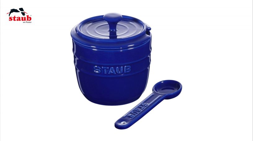 STAUB サービング シュガーボウル スプーン付き 9cm (ダークブルー) 1個