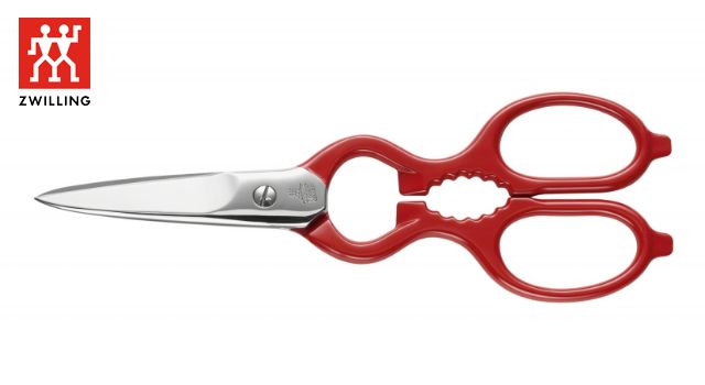 ツヴィリング(ZWILLING) キッチンヘルプ 多目的ハサミ 赤 1本
