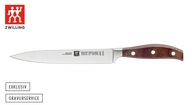 ツヴィリング(ZWILLING) アイデンティティ ウッド ミートナイフ 無料刻印サービス付き 1本