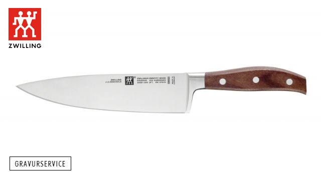 ツヴィリング(ZWILLING) アイデンティティ ウッド シェフナイフ 無料刻印サービス付き 1本