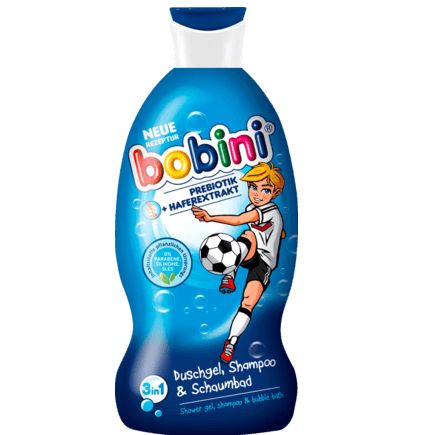 bobini キッズシャワージェル&シャンプー&バブルバス 3in1 キッカー 330ml