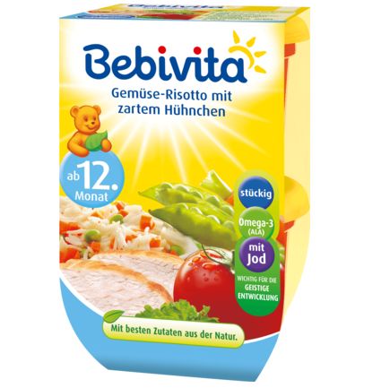 Bebivita キンダーメニュー 野菜リゾット チキン 12か月から 250g×2個(0.5kg)