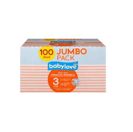 babylove おむつ プレミアム アクティブプラス サイズ 3(ミディ 4〜9kg)(100枚)