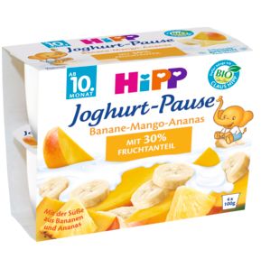 Hipp  ヨーグルト バナナ・マンゴー・パイナップル 10か月から 100g×4個(0.4kg)