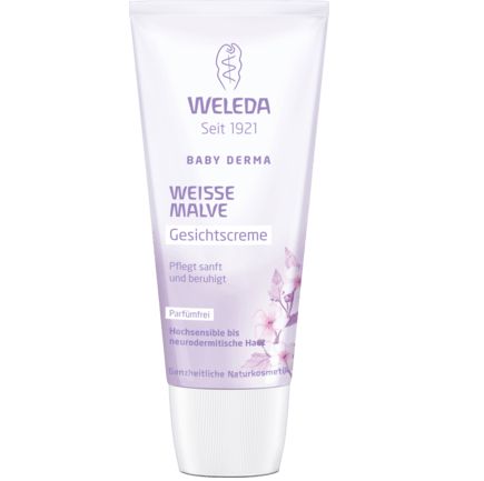 Weleda ケアクリーム ベビーダーマ ホワイトマロー 顔用クリーム 50ml