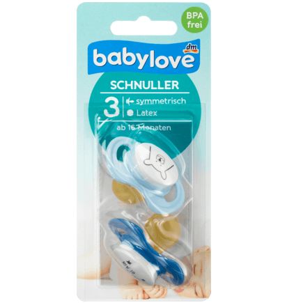 babylove おしゃぶり ラテックス製 左右対称 サイズ3 16か月から  2個